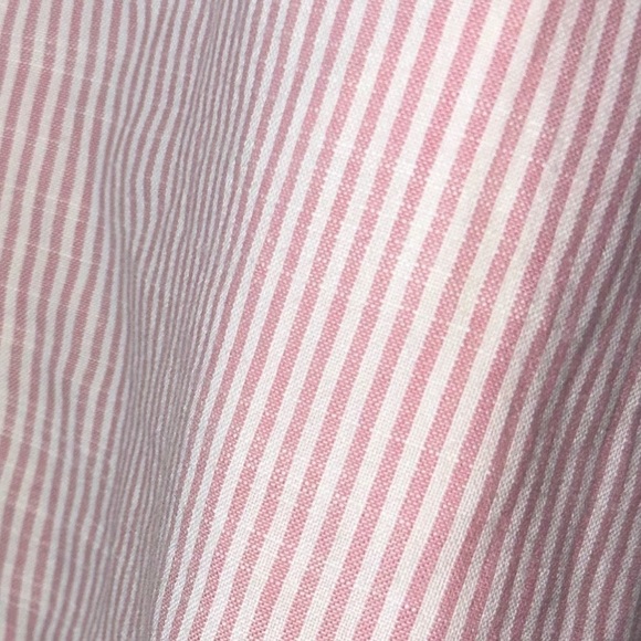 Abercrombie & Fitch Pink Striped Tie Front Cotton Button Front Retro Boho Dress - Picture 10 of 12